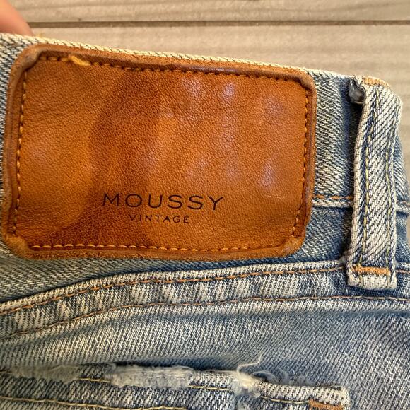 Moussy Vintage Altawoods Skinny Distressed Jeans in Light Blue Wash Size 27 - Picture 4 of 5